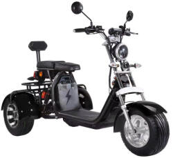 SHANSU Scuter Electric 3 Roti SHANSU CP-3, Motor 2000W, Autonomie 80 km, 45 km h, Baterie 60V 20Ah, Stil Harley, 2 Persoane , Negru (C366)