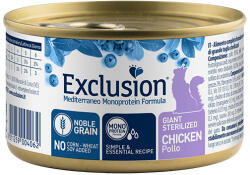 Exclusion Mediterraneo Cat Monoprotein Giant Sterilized Chicken nedves eledel macskának 85g - vetpluspatika