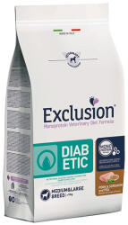 Exclusion Veterinary Diet Diabetic Pork & Sorghum and Pea Medium /Large gyógytáp kutyának 12kg