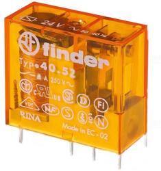 Finder 40.52. 8.230. 0000 NYÁK/dugasz 8A 2-v 230VAC monostabil IP20 miniatűr relé (405282300000)