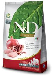 N&D Prime Adult medium & maxi Chicken & Pomegranate (csirke-gránátalma) száraz kutyatáp 12kg - vetpluspatika