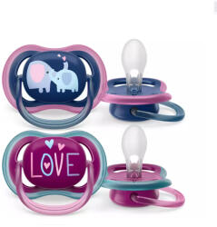 Philips Ultra Air Játszócumi 18 Hónapos Kortól Elefánt Minta Lányoknak 2db (SCF349/22) (SCF349/22)