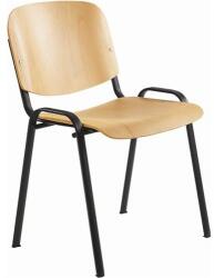  Tárgyalószék, fa ülőlappal, fekete lábbal, "1120 LN