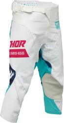 Thor Pantaloni atv cross copii Thor Launchmode Bleach, culoare alb turcoaz, marime 24 (29032624PE) - mxenduro
