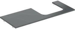Geberit One márványhatású mosdópult jobb oldali kivágással, pultra ültethető mosdóhoz 120x47cm, matt fekete 505.155. 00.2 (505.155.00.2) - szaniteresklimacenter