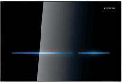 Geberit Sigma80 érintésmentes működtetőlap, WC öblítés elektronikus működtetéssel, hálózati, 2 mennyiséges öblítés, fekete tükrözött üveg 116.092. SG. 6 (116.092.SG.6)