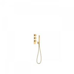 TRES Block-System beépíthető 3 utas termosztátos zuhanyszett matt arany 20625391OM (20625391OM)