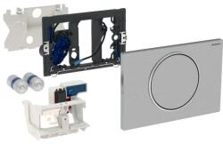 Geberit Sigma10 működtetőlap, WC öblítés elektronikus működtetéssel, elemes, 1 mennyiséges öblítés, rádiófrekvenciás, szálcsiszolt 115.869. SN. 6 (115.869.SN.6) - szaniteresklimacenter