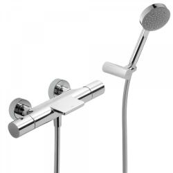 TRES Max-Tres termosztátos kádcsaptelep cascade kifolyóval, kézi zuhannyal 06117209 (06117209)