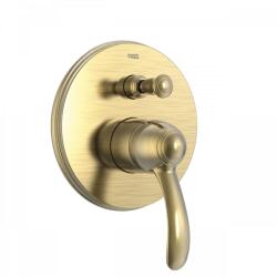 TRES Tres-Clasic egykaros falba építhető 2 utas zuhanycsaptelep matt, kopott réz 24218001LM (24218001LM)