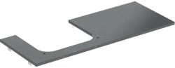 Geberit One márványhatású mosdópult bal oldali kivágással, pultra ültethető mosdóhoz 120x47cm, matt fekete 505.135. 00.2 (505.135.00.2) - szaniteresklimacenter