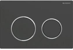 Geberit Omega20 működtetőlap 2 mennyiséges öblítéshez, easy-to-clean, matt fekete/króm 115.085. 14.1 (115.085.14.1) - szaniteresklimacenter