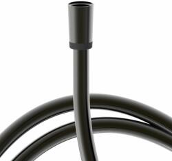 Tres 1700 mm-es szatén zuhanytömlő metál fekete 9134609KM (9134609KM)