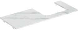 Geberit One márványhatású mosdópult jobb oldali kivágással, pultra ültethető mosdóhoz 120x47cm, matt fehér 505.155. 00.1 (505.155.00.1) - szaniteresklimacenter