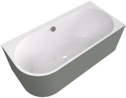 SAPHO POLYSAN ASTRA R MONOLITH aszimmetrikus kád, 160x75x60cm, fehér/verde (34611M. 44) (34611M.44)