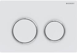 Geberit Omega20 működtetőlap 2 mennyiséges öblítéshez, easy-to-clean, matt fehér/króm 115.085. JT. 1 (115.085.JT.1) - szaniteresklimacenter