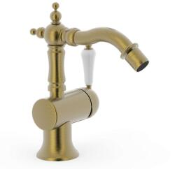 TRES Tres-Clasic egykaros oldalsó irányítású bidécsaptelep leeresztő nélkül matt, kopott réz 24222001LM (24222001LM)