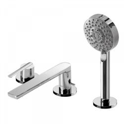 TRES Lex-Tres kádperembe építhető csaptelep kézi zuhannyal 220 mm-es kifolyóval 08116103 (08116103)