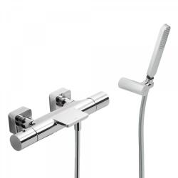 TRES Loft-Tres falon kívüli termosztátos kádcsaptelep cascade kifolyóval, kézi zuhannyal 20017409 (20017409)