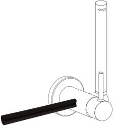 TRES Loft Colors kiegészítő törölközőtartó matt fekete 03412401NM (03412401NM)