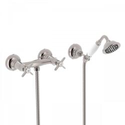 TRES Tres-Clasic két fogantyús fali zuhanycsaptelep acél 24216301AC (24216301AC)