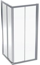 Geberit GEO szögletes zuhanykabin 90x190 cm átlátszó üveggel, Reflex bevonat, ezüst profil 560.122. 00.2 (560.122.00.2)