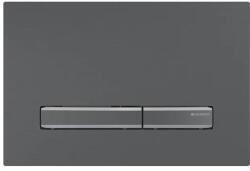 Geberit Sigma50 működtetőlap, 2 öblítésű, easy-to-clean bevonat, feketekróm/feketekróm 115.671. QD. 2 (115.671.QD.2) - szaniteresklimacenter