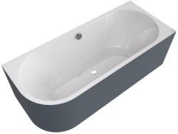 SAPHO POLYSAN VIVA R MONOLITH aszimmetrikus kád, 180x75x60cm, fehér/siena (72129M. 42) (72129M.42)