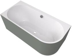 SAPHO POLYSAN ASTRA L MONOLITH aszimmetrikus kád, 160x75x60cm, fehér/verde (33611M. 44) (33611M.44)