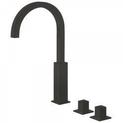 TRES Cuadro Exclusive pultba építhető két fogantyús mosdócsaptelep matt fekete 00810504NM (00810504NM)