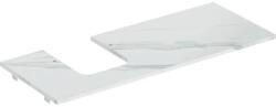 Geberit One márványhatású mosdópult bal oldali kivágással, pultra ültethető tálformájú mosdóhoz 120x47cm, matt fehér 505.125. 00.1 (505.125.00.1) - szaniteresklimacenter