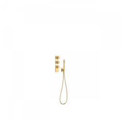 TRES Block-System beépíthető 4 utas termosztátos zuhanyszett matt arany 20635491OM (20635491OM)