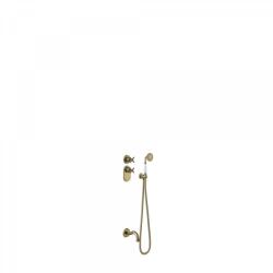 TRES Tres-Clasic falba építhető termosztátos zuhanyszett kádkifolyóval matt, kopott réz 24235201LM (24235201LM)