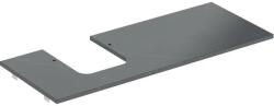 Geberit One márványhatású mosdópult bal oldali kivágással, pultra ültethető tálformájú mosdóhoz 120x47cm, matt fekete 505.125. 00.2 (505.125.00.2) - szaniteresklimacenter