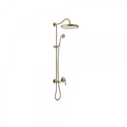 TRES Tres-Clasic egykaros falba építhető zuhanyrendszer zuhanyrúddal matt, kopott réz 24217703LM (24217703LM)