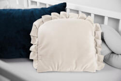  Párna fodorral - velvet bársony - ivory (471672)