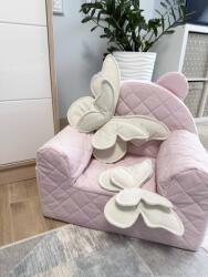 PetitLaMisska 3D fali pillangó dekoráció - világos bézs/ekrü (2db) (423902)