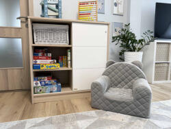 PetitLaMisska Velvet babafotel - szürke (286858)