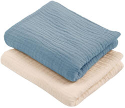 ColorStories Muszlin textilpelenka 2 db - bézs és kék (234236)
