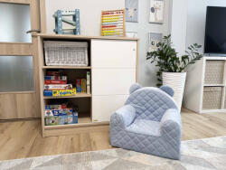 PetitLaMisska Velvet babafotel - világoskék (345130)