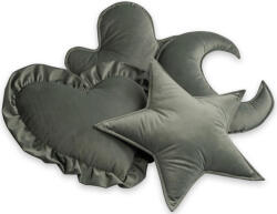  Csillag alakú velvet díszpárna - sötétzöld (926660)