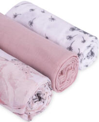  Muszlin pelenkacsomag - 3 db - rózsaszín szett (554860)