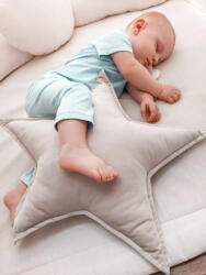  Csillag alakú velvet díszpárna - bézs (599123)