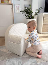 PetitLaMisska Velvet babafotel - ekrü/világos bézs (840299)