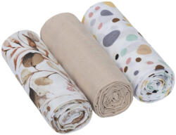  Muszlin pelenkacsomag - 3 db - bézs/pöttyös szett (475477)
