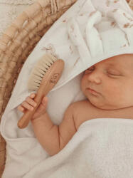  Bambusz fürdőlepedő - 100x100cm - nyuszifülekkel - fehér/libamama minta (870473)