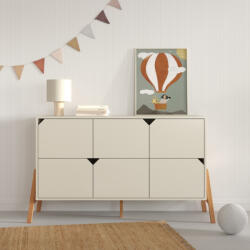  Lotte 6 fiókos komód - krém (703813)