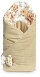  Kétoldalas babapólya - velvet bársony - virágok (546598)
