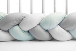  Fonott rácsvédő - 210 cm - menta/szürke (934380)