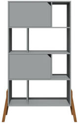  Lotte könyvesszekrény, polcokkal (szürke) (835419)